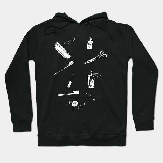 Bathroom objects Hoodie by Slownessi